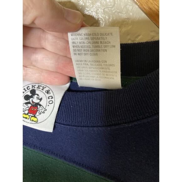 VTG Mickey & Co Rugby Hockey Shirt Mens Medium Long Sleeve Pullover Embroidered - Picture 10 of 10